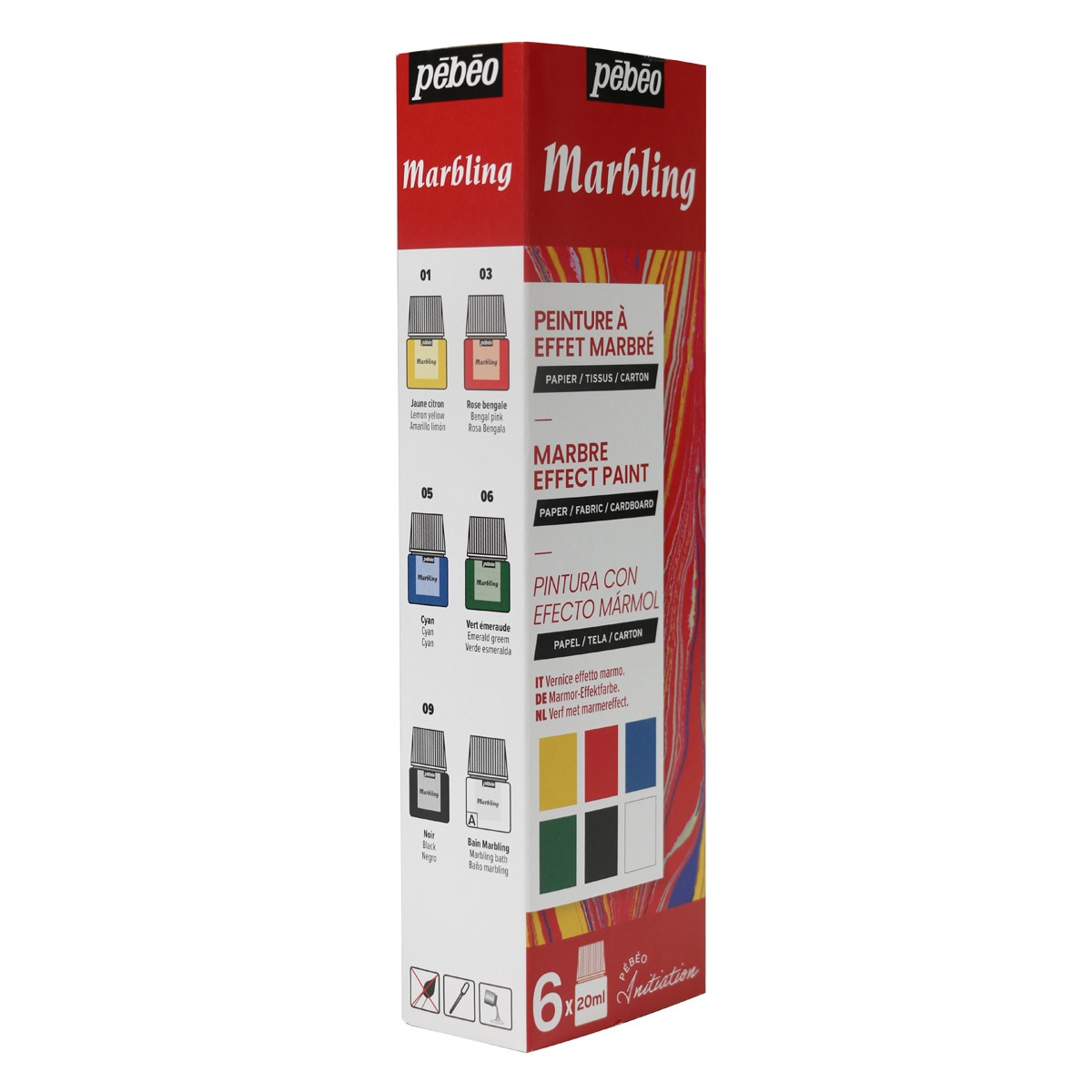 Kit de Iniciação Marbling 6x20 ml - Multicolor Multicolor-3