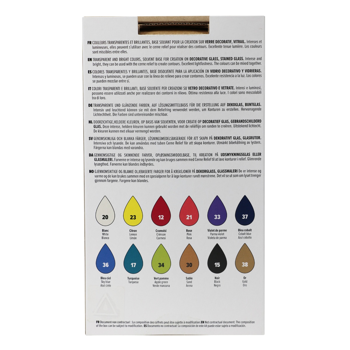 Kit Exploracion Vitrail 12X20ml Pebeo Multicolor Multicolor-4