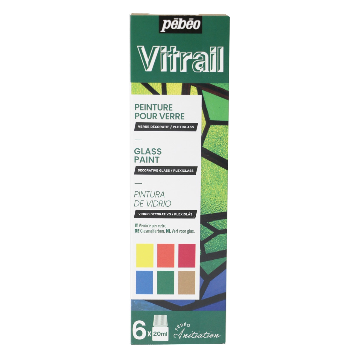 Kit de Iniciação Vitrail 6x20 ml - Multicolor Multicolor-2