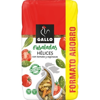 Ensaladas hélices con tomate y espinacas paquete 675 g - Gallo
