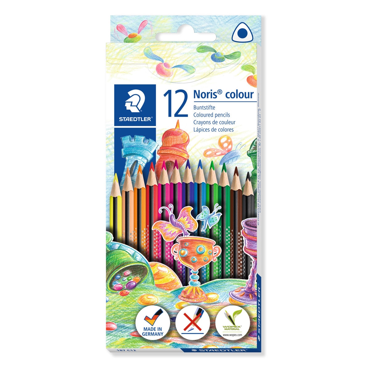 12 Lápices de Color Triangular Noris Club 127 Staedtler 1