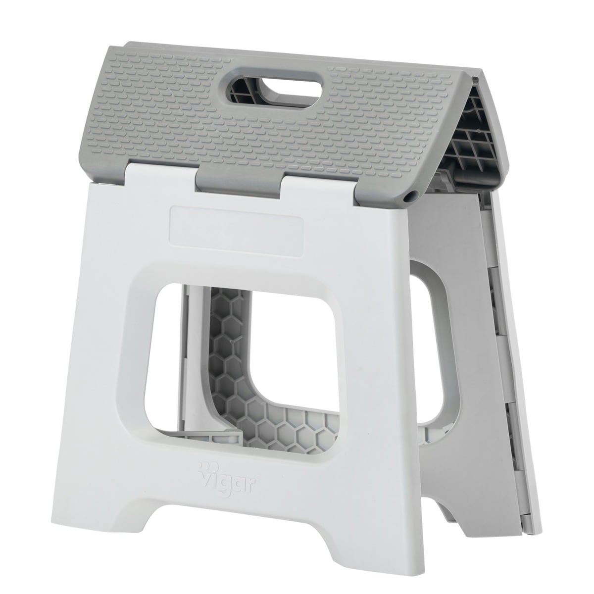 Taburete Plegable Plástico Compact 27 cm Gris-3