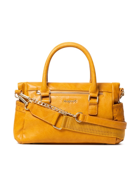 bolso amarillo desigual