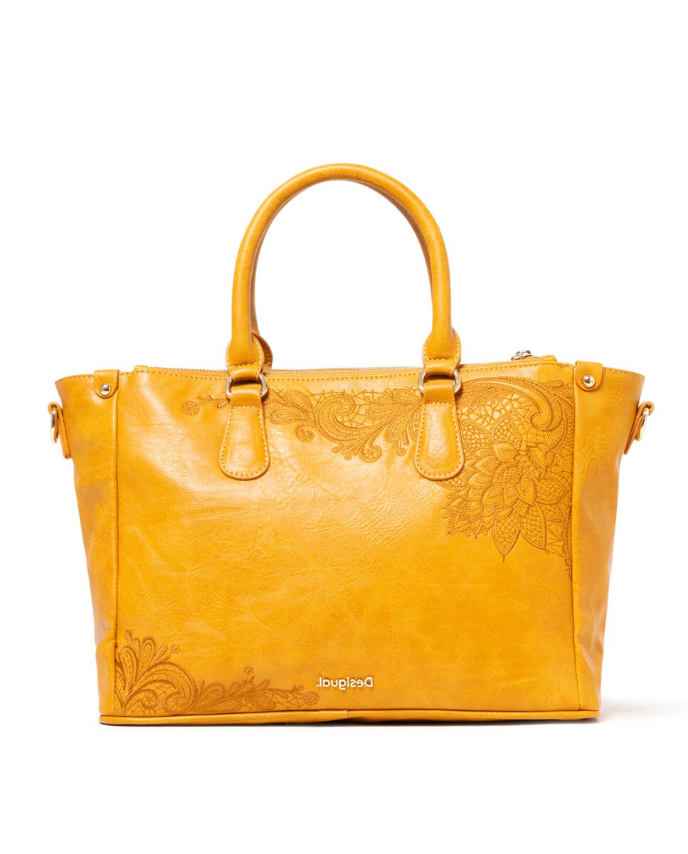 bolso amarillo desigual