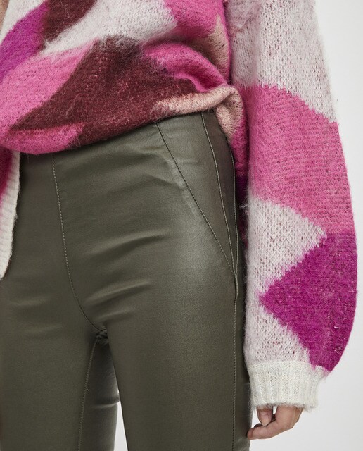 Legging encerado verde mujer con cierre de cremallera · Object · El Corte  Inglés