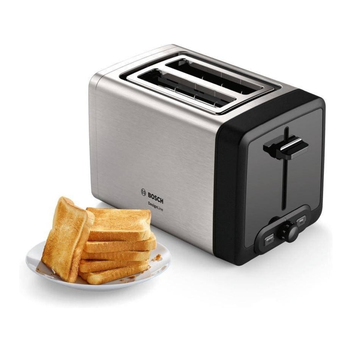 Torradeira Bosch Compact DesignLine TAT4P420 de 970 W com 2 Fendas Curtas - Inox Inox-7