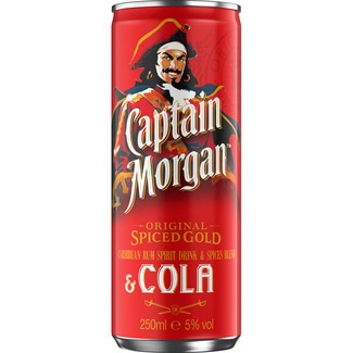 ron combinado con cola lata 25 cl - Captain Morgan