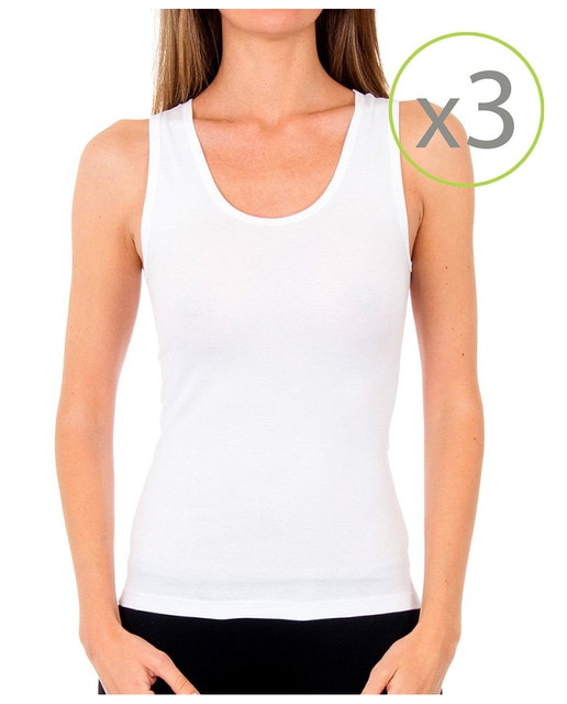 Imagen 0 de Pack 3 camisetas tirantes algodón