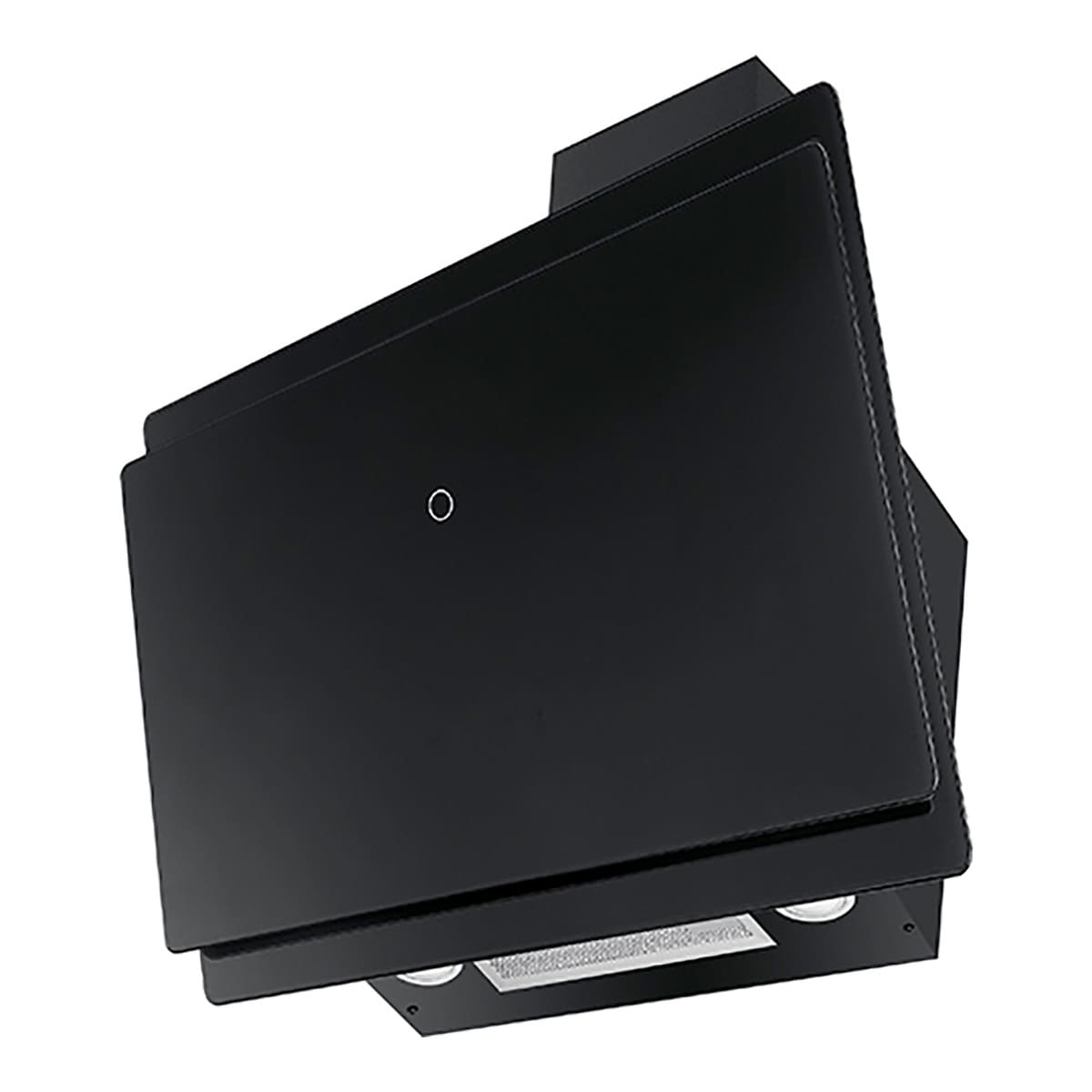 Campana decorativa Mepamsa aspiración perimetral e inferior - Luna Plus cristal negro 70 Cristal negro-1