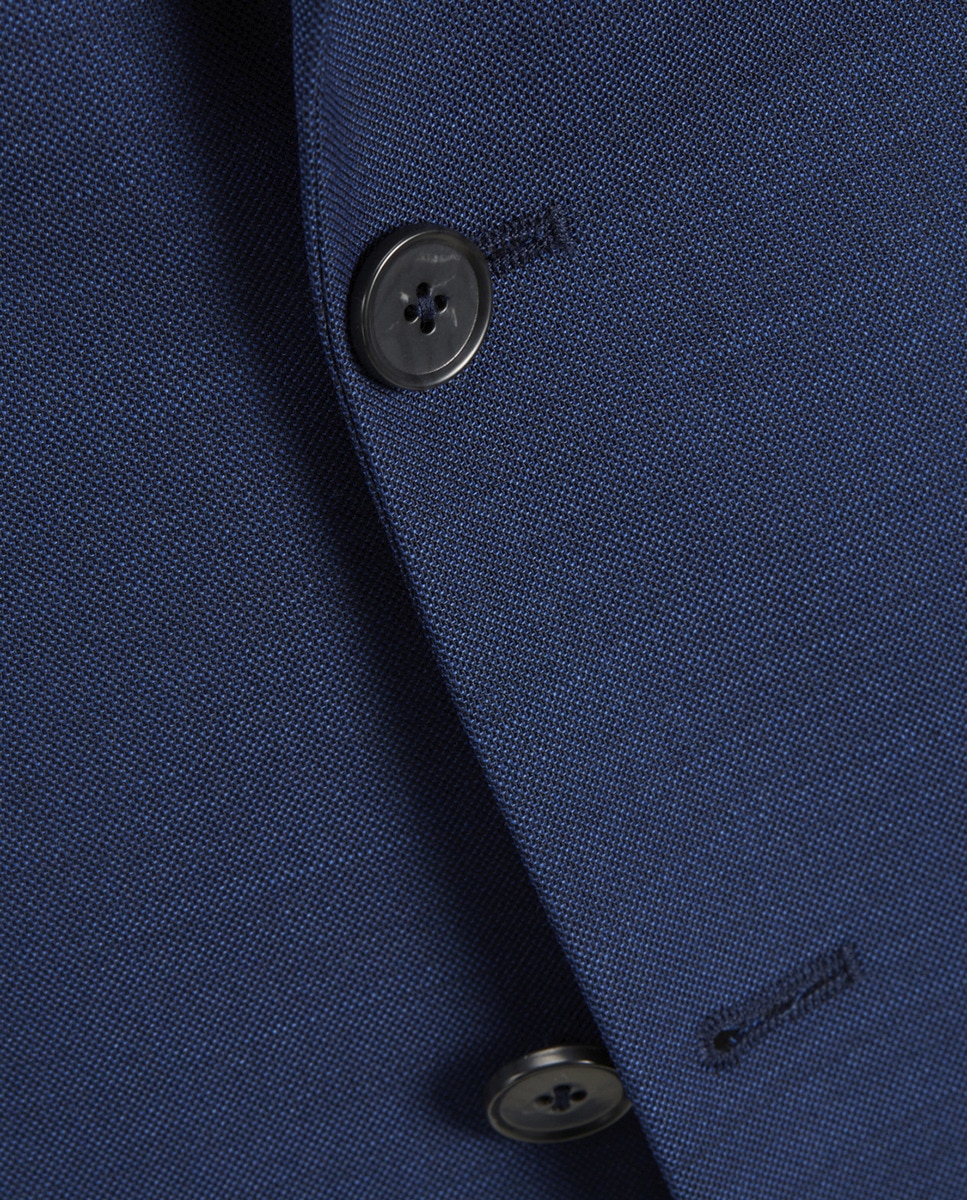 Blazer azul slim Azul-4