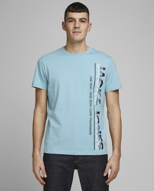 Camiseta de hombre azul slim