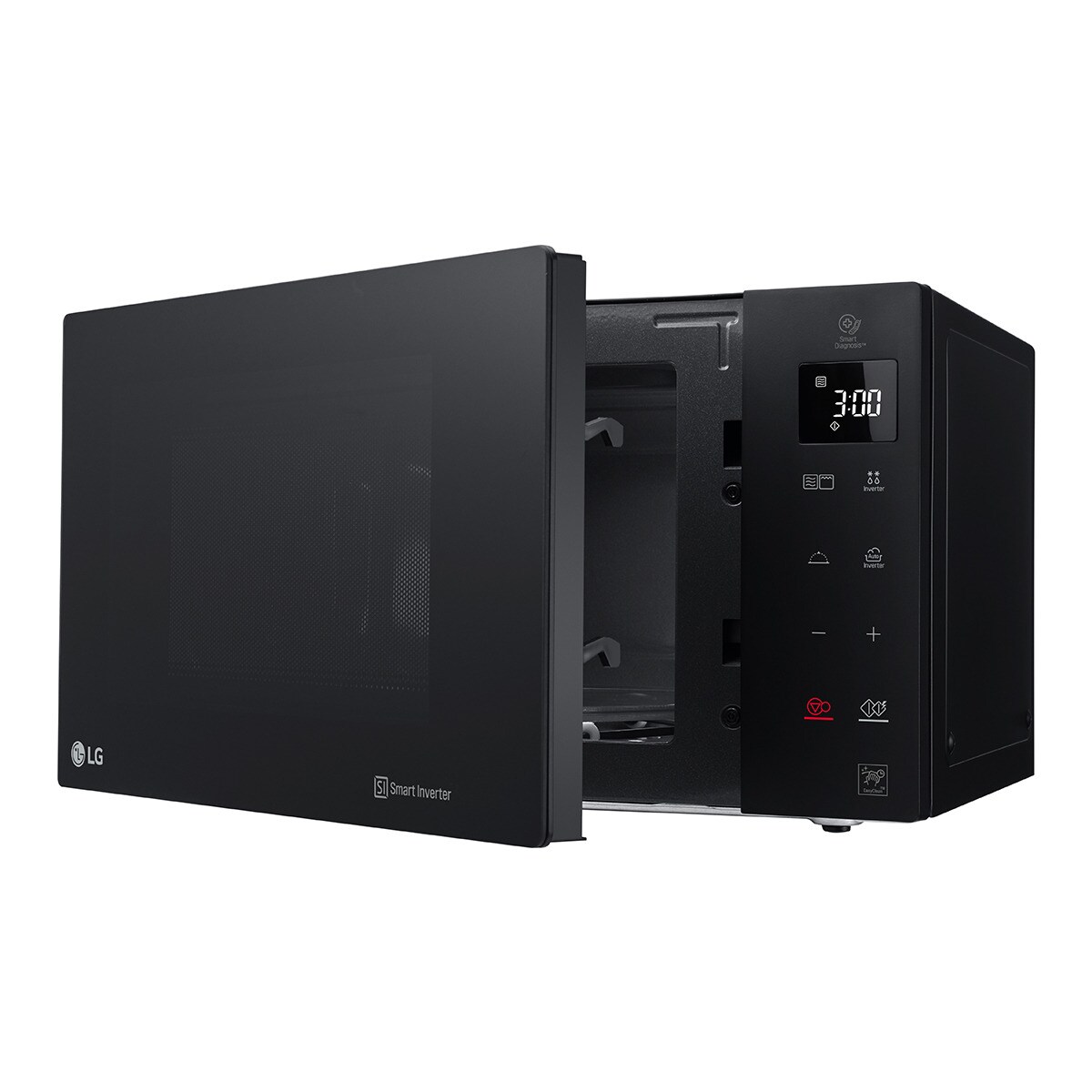 Microondas LG 25 litros, grill, 1.000 w y Smart Inverter - MH6535GDS Negro-4