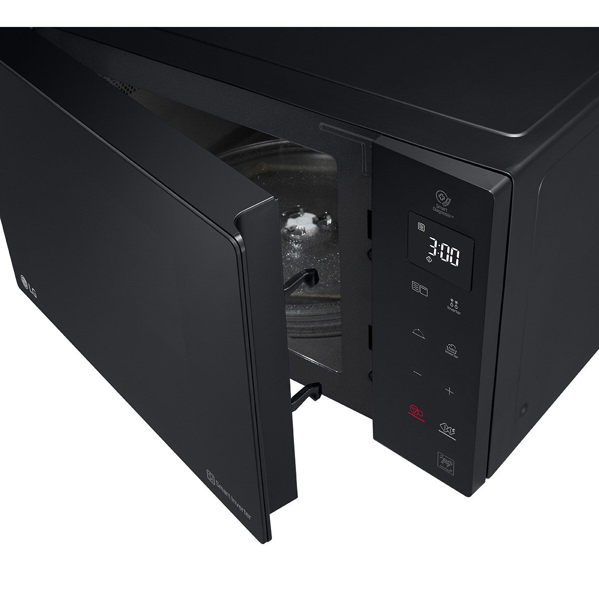 Microondas LG 25 litros, grill, 1.000 w y Smart Inverter - MH6535GDS Negro-6