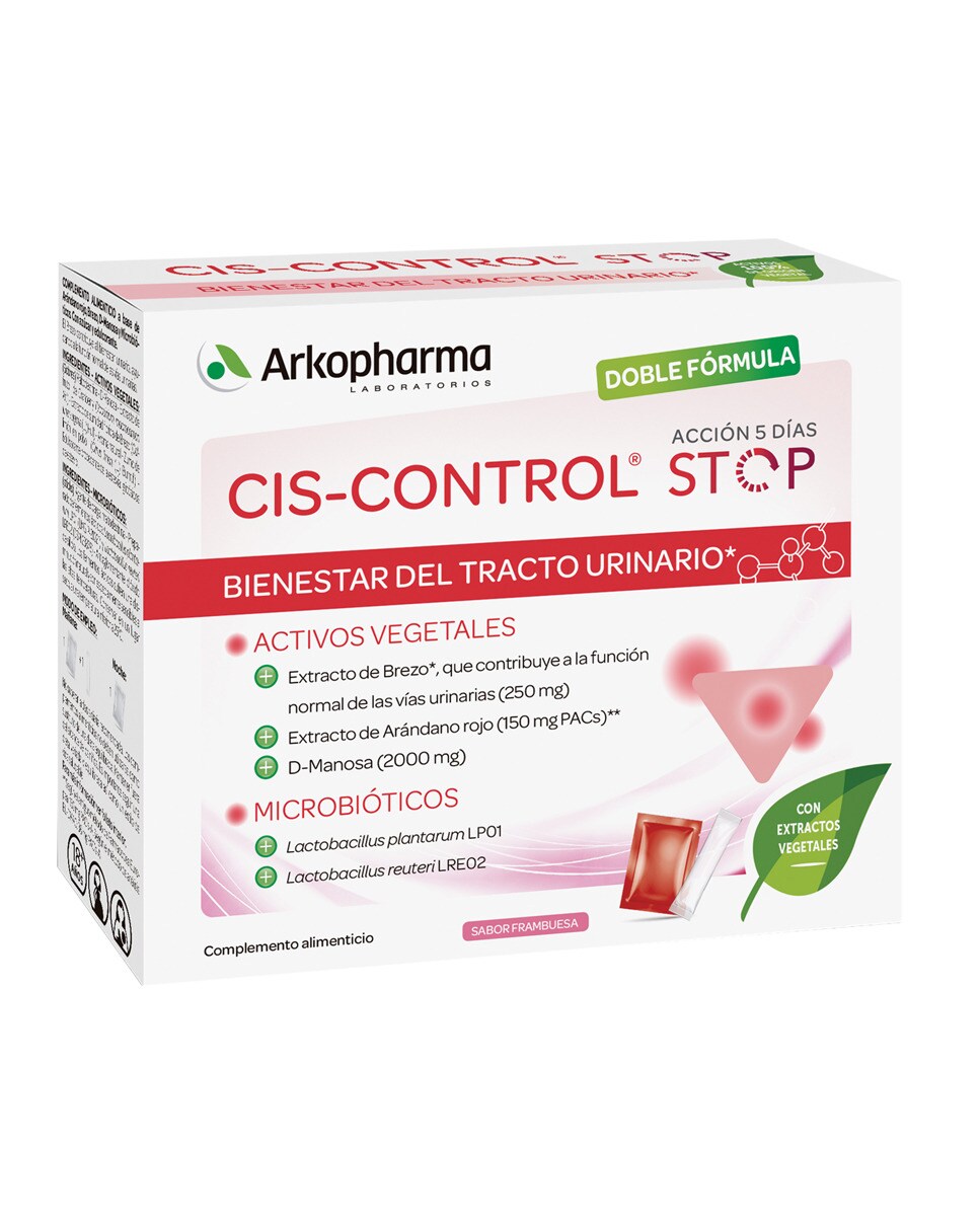 Ciscontrol Stop 10 Sobres + 5 Stick Arkopharma 1