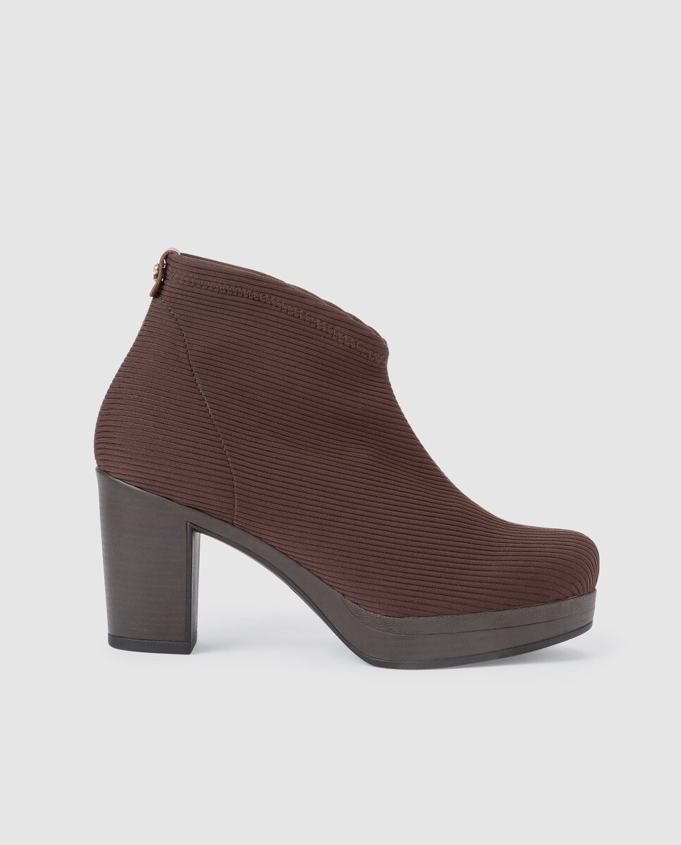 Weekend By Pedro Miralles - Botines De Mujer Elásticos De Color Marrón