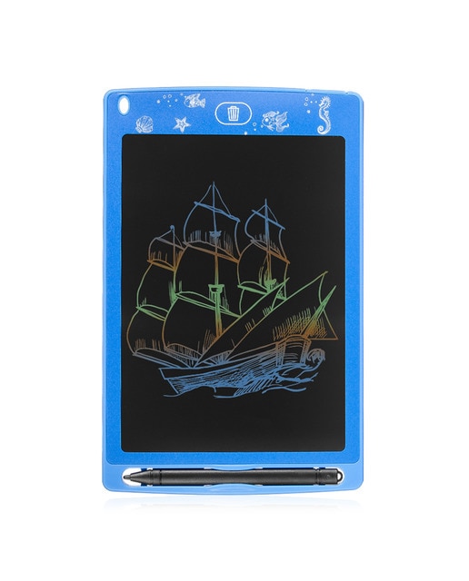 Imagen 0 de Tableta lcd portátil de dibujo y escritura con fondo multicolor de 8,5 pulgadas