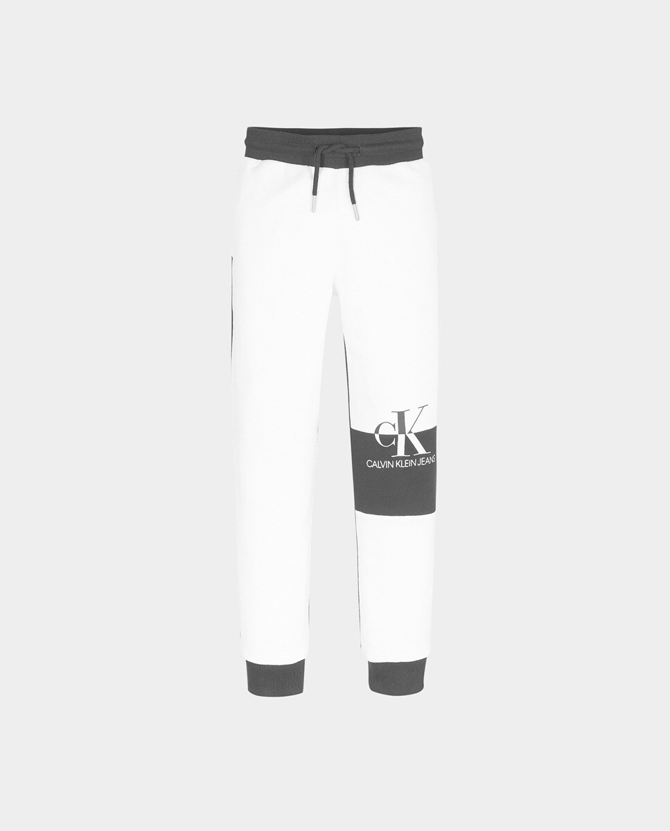 Calvin Klein - Pantalon Deportivo De Niño Blanco Y Negro