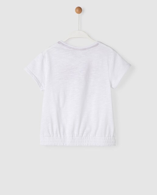 camisa blanca manga corta niña