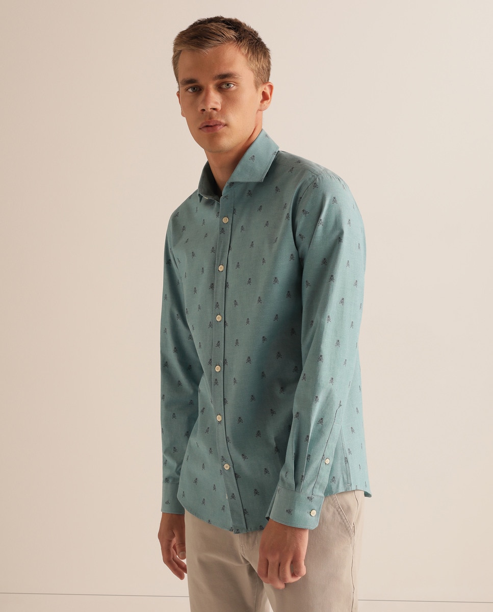 Camisa de hombre slim estampada azul · Easy Wear · El Corte Inglés