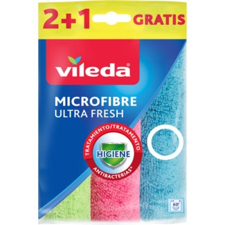 Pano Microfibras Ultra Fresh embalagem 3 unidades - Vileda