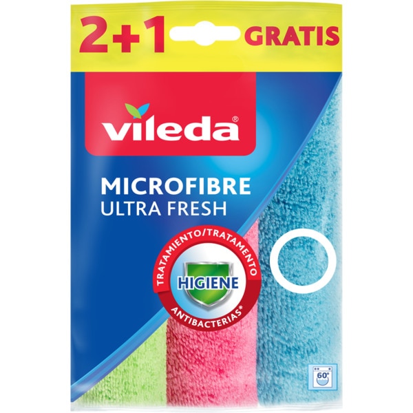 Pano Microfibras Ultra Fresh embalagem 3 unidades