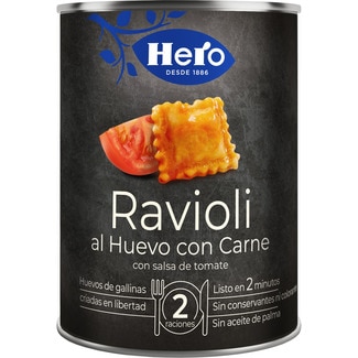 ravioli al huevo con carne lata 430 g - Hero