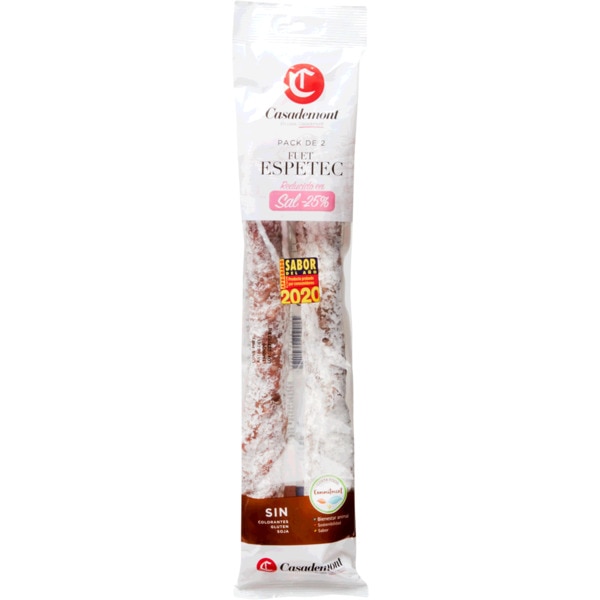 Fuet Espetec Extra sem Glúten Pack 2 embalagem 340 g