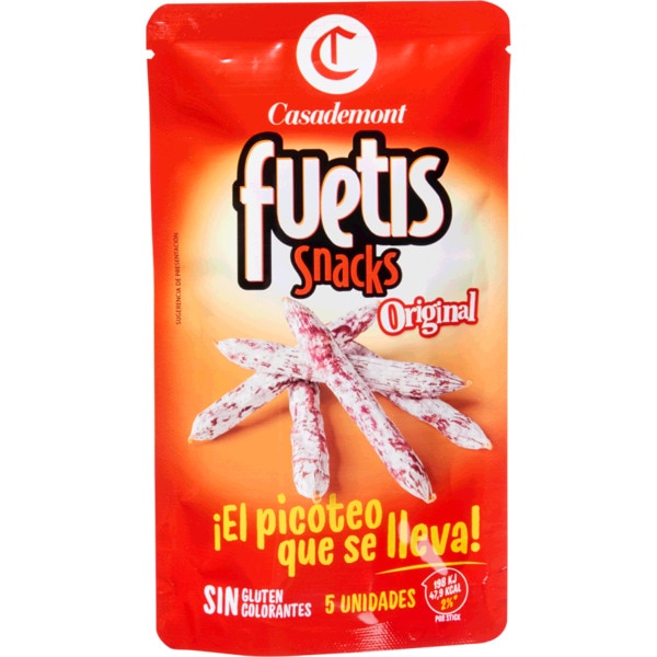 Fuet Snacks sem Glúten embalagem 50 g