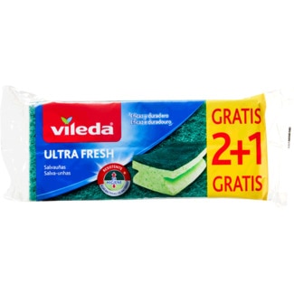Esfregão Ultra Fresh Salva-Unhas embalagem 3 unidades - Vileda