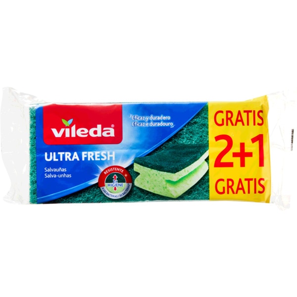 Esfregão Ultra Fresh Salva-Unhas embalagem 3 unidades