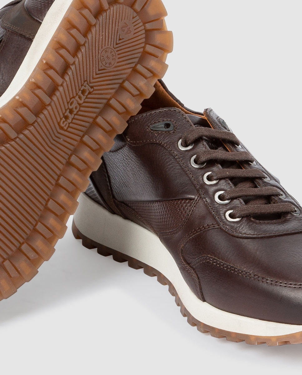 Zapatillas de hombre de piel Kangaroos en color marrón con cierre de cordones · Kangaroos · El Zapatillas de hombre de piel Kangaroos en color marrón con cierre de cordones · Kangaroos · El