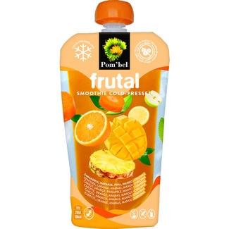 smoothie Frutal para beber 100% fruta con zanahoria, naranja, piña y mango envase 210 ml - Pom'bel