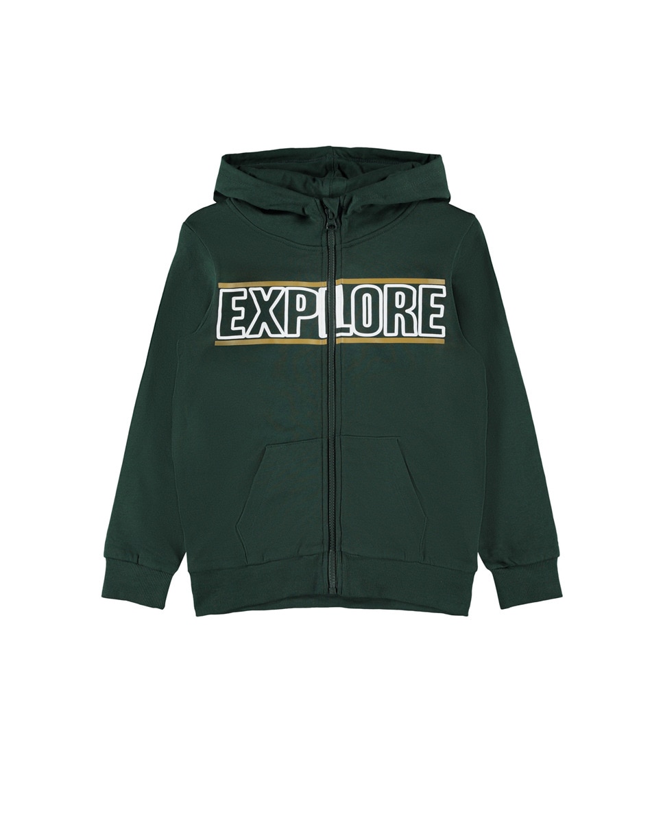 Sudadera de niño verde oscuro con