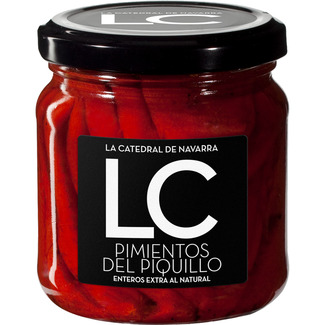 pimientos DOP Pimientos del Piquillo de Lodosa frasco 170 g neto escurrido - La Catedral De Navarra