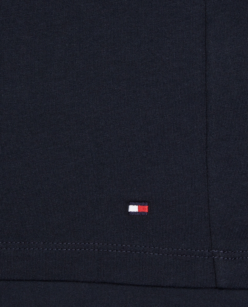 T-shirt básica com estampado Azul-marinho-4