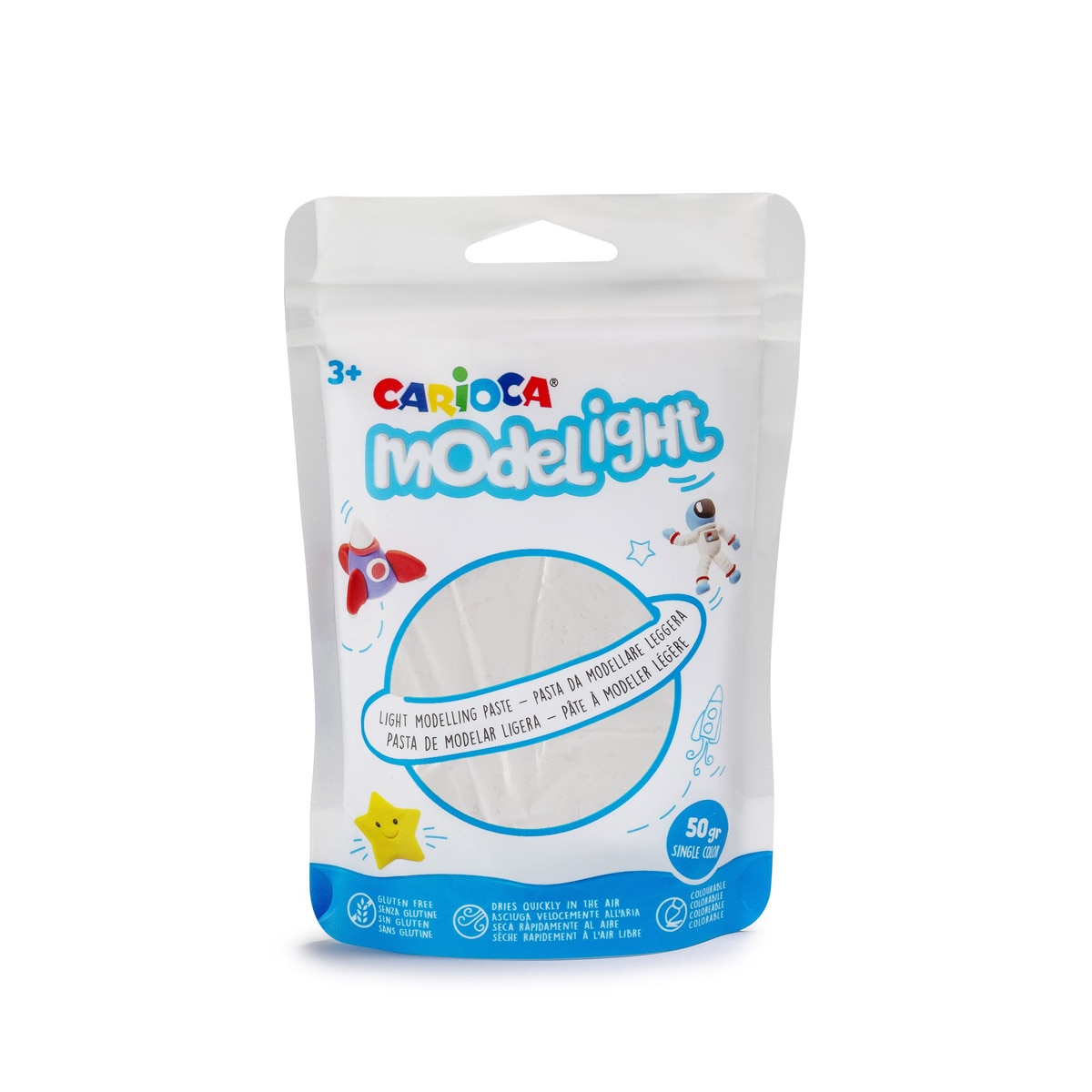 Saco de massa de modelar de 50 gramas Modelight branca Branco-1