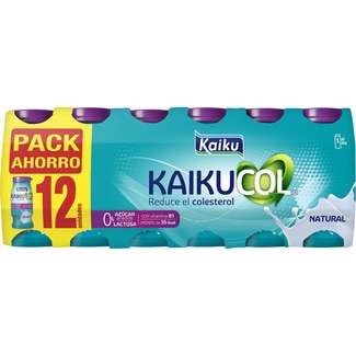 Kaikucol natural 0% azúcar añadido sin lactosa pack 12 unidades 65 ml - Kaiku