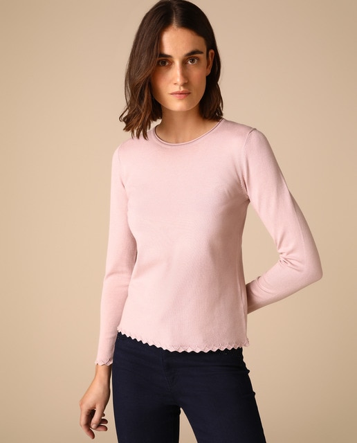 Jersey de mujer con manga larga y detalle en zigzag · Woman El Corte