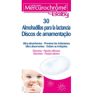 Discos de Amamentação Ultra Absorventes embalagem 30 unidades - Mercurochrome Baby