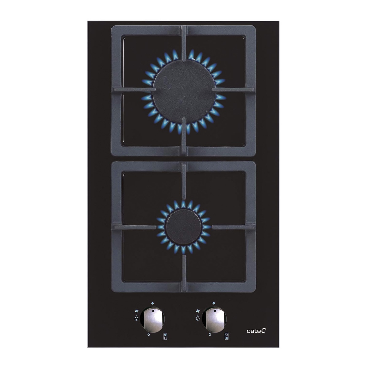 Imagen 0 de Placa gas Cata 2 quemadores - SCI 3002 BK