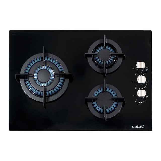 Imagen 0 de Placa gas Cata 3 quemadores - CCI 5003 BK