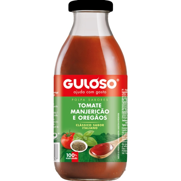Polpa de Tomate com Manjericão e Oregãos garrafa 500 g