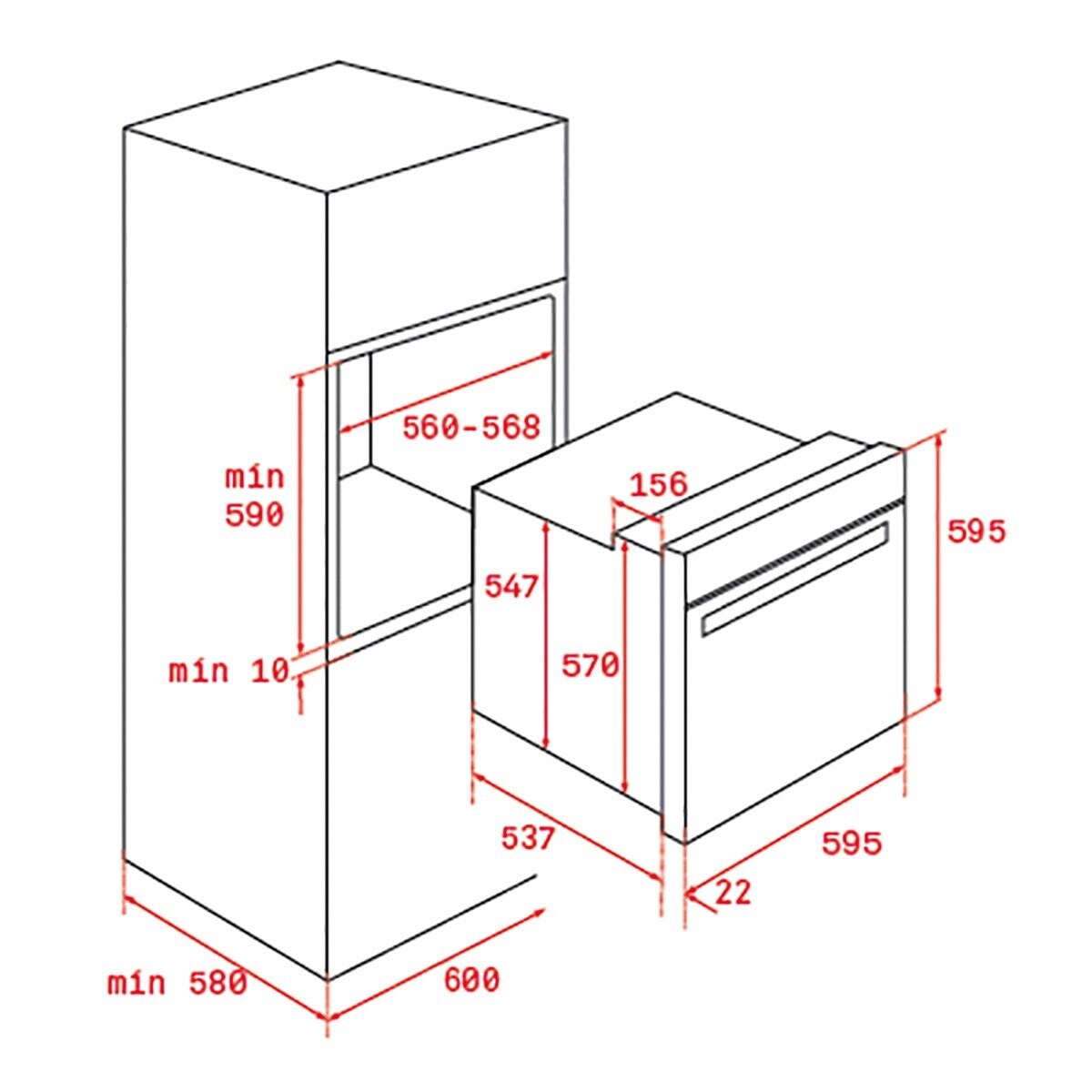 Forno Multifunções Teka Ioven P SurroundTemp Pirolítico e Hydroclean®PRO e Capacidade de 70 L - Vidro Preto com Aro Inox Inox-2