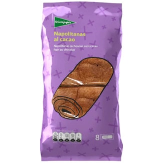 Napolitanas Recheadas com Cacau 8 Unidades embalagem 320 g - El Corte Inglés