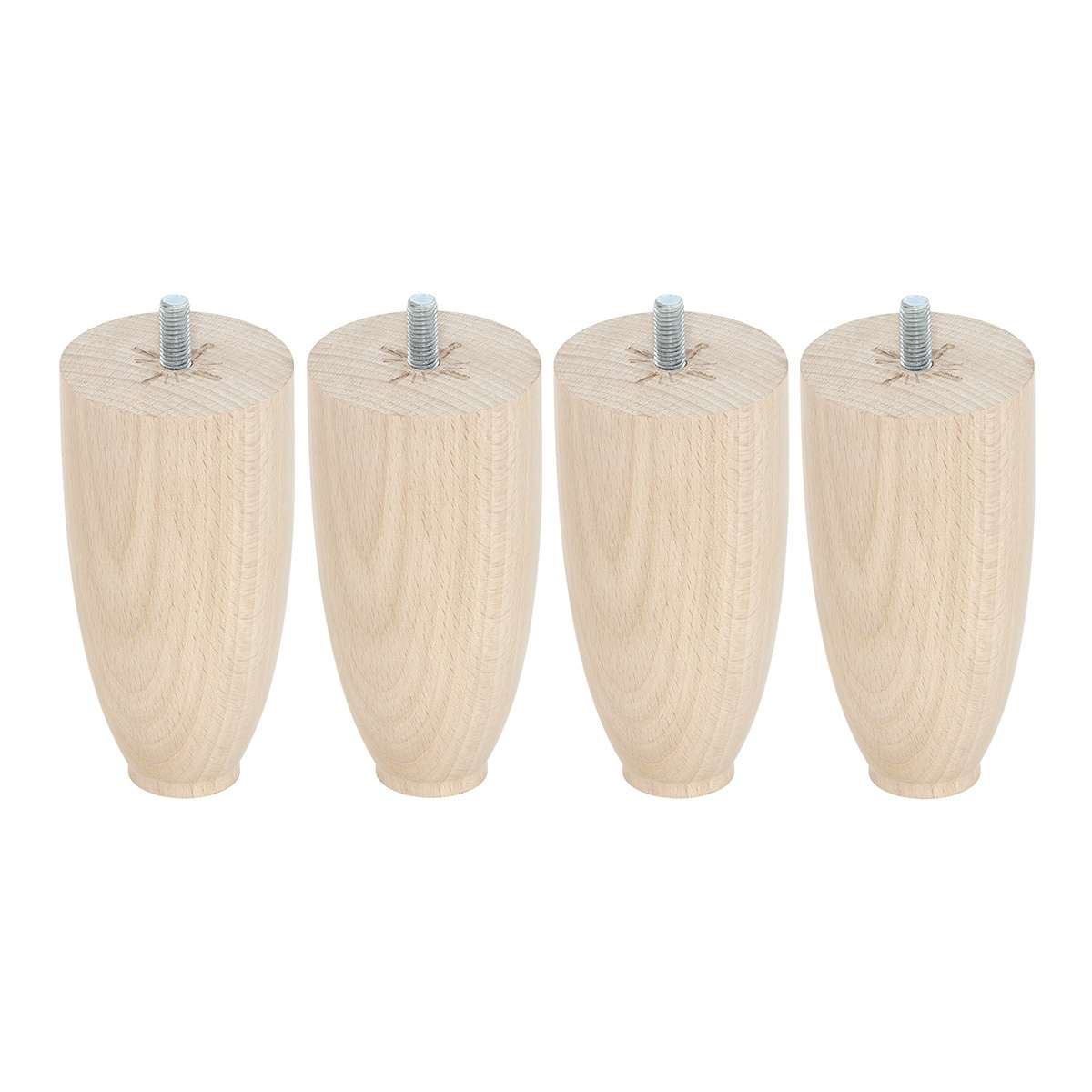 Imagem 0 de Conjunto de 4 pés para base de colchão Oval Vanguard Sonpura