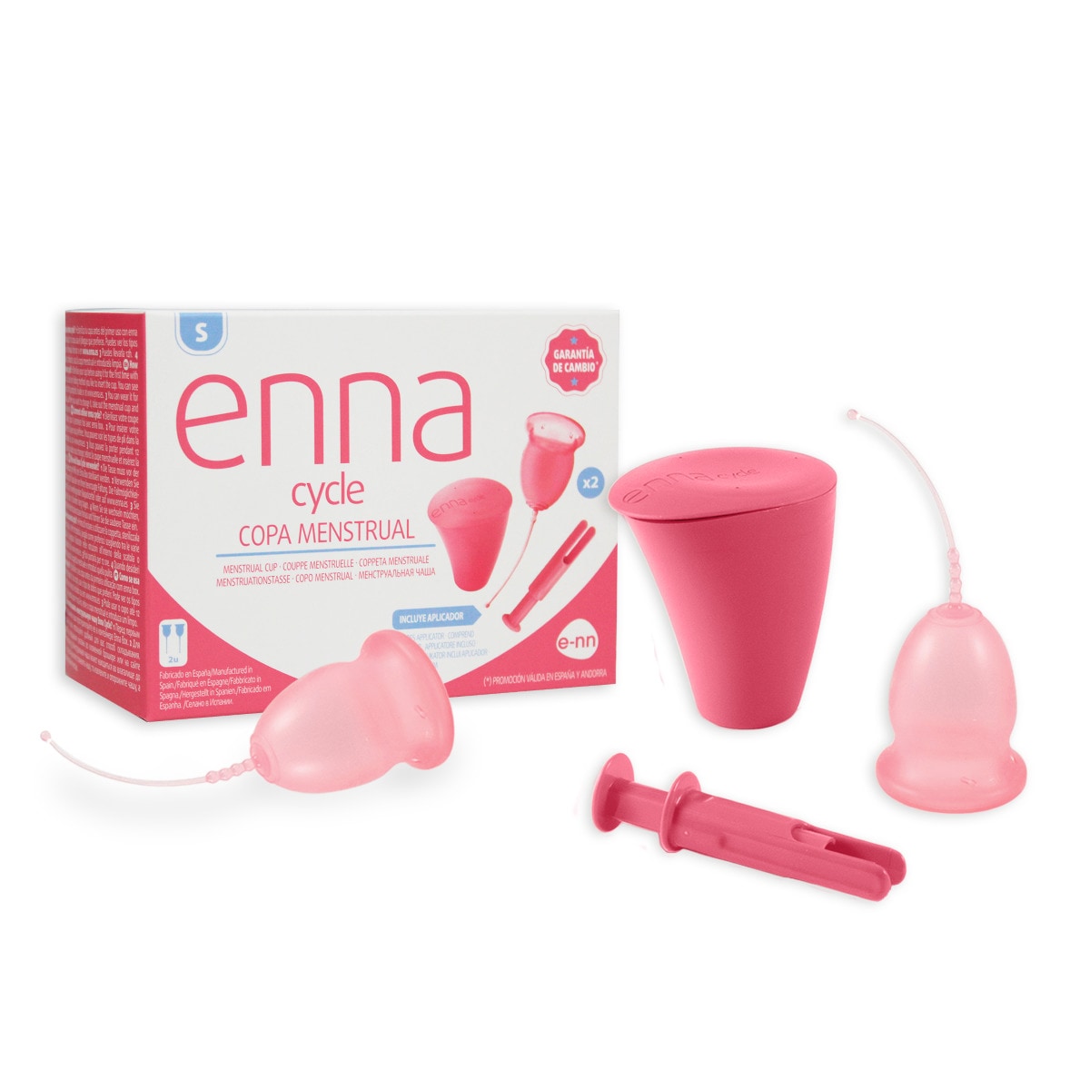 Kit Copo Menstrual Tamanho S + Caixa Esterilizadora + Aplicador 1