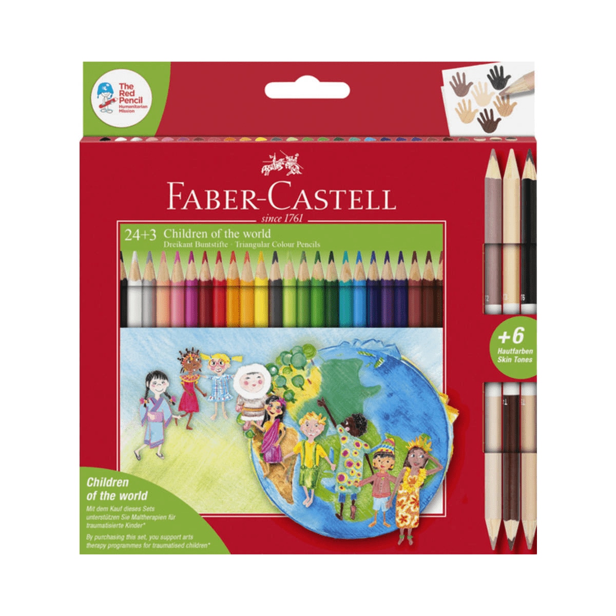 Imagem 0 de Caixa de 24 lápis de cor triangulares + 3