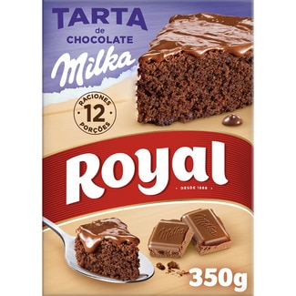 tarta de chocolate Milka para preparar 12 raciones estuche 350 g - Royal