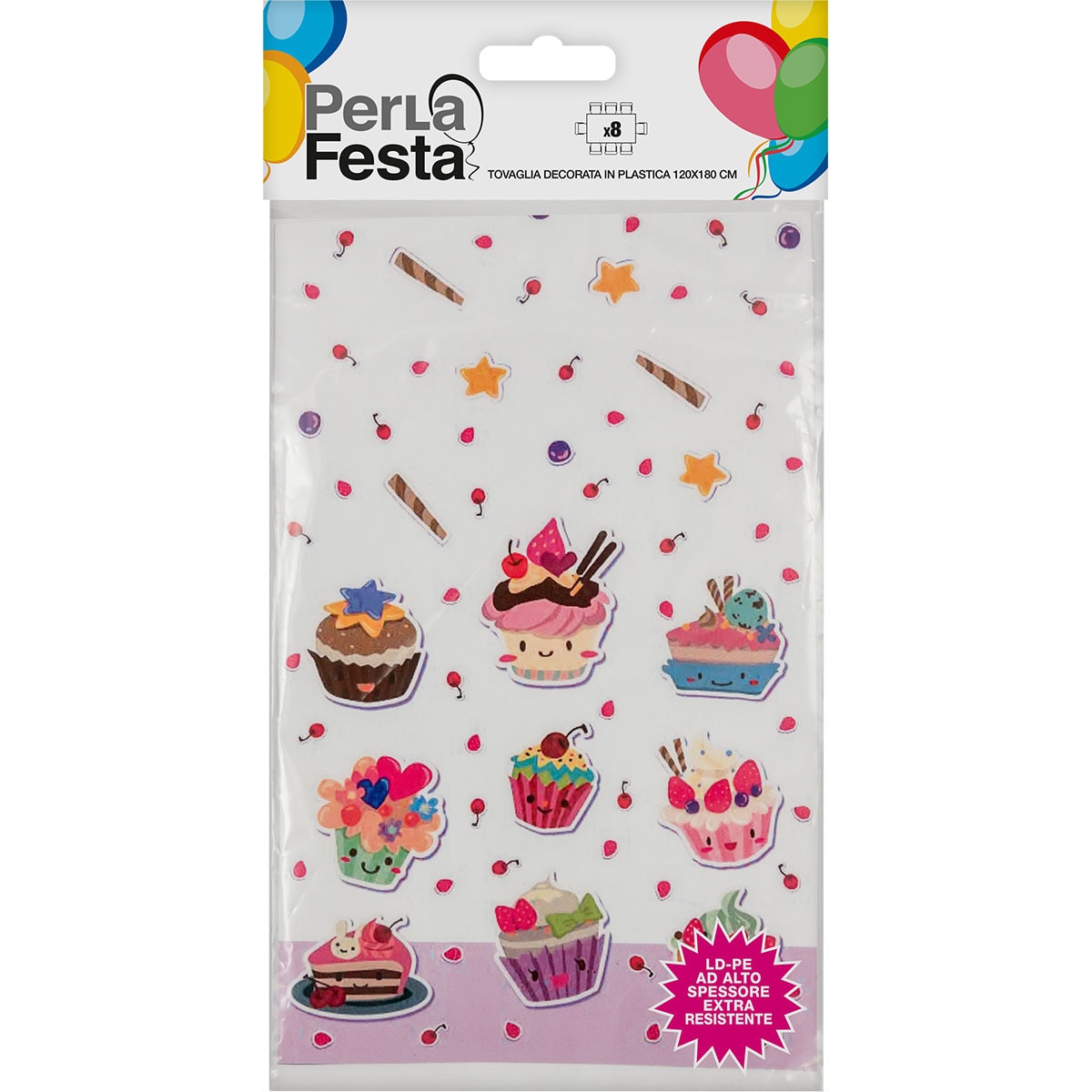 mantel decorado Sweet 120x180cm blister 1 unidad