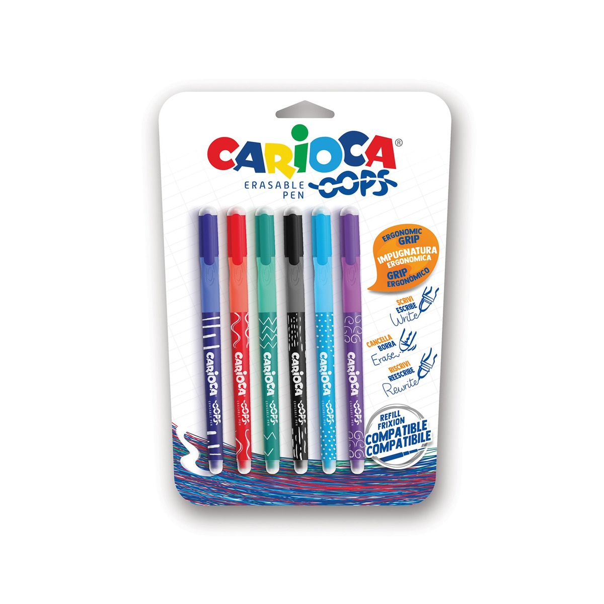 Imagen 0 de Bolígrafo Borrable Carioca 6 Colores